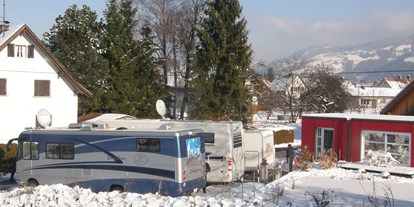 Reisemobilstellplatz - Grauwasserentsorgung - Österreich - Auch der Winter hat seine Reize. - MINI -Stellplatz in Dornbirn