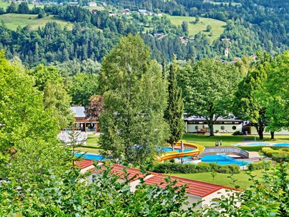 Reisemobilstellplatz - Umgebungsschwerpunkt: Fluss - Österreich - 18 Mobhilhomes können auch gemietet werden! - Camping am Waldbad
