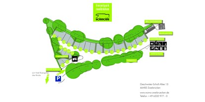 Reisemobilstellplatz - Art des Stellplatz: bei Sehenswürdigkeit - Pfalz - Übersichtsplan Wohnmobilstellplatz - Wohnmobil Park Freizeitpark an der Schließ, Zweibrücken