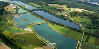 Reisemobilstellplatz - Badestrand - Region Schwaben - Beschreibungstext für das Bild - Wohnmobilplatz an den Zielfinger Seen