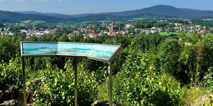 Reisemobilstellplatz - Frischwasserversorgung - Ostbayern - sommerlicher Blick auf Zwiesel - Wohnmobilstellplatz Zwiesel