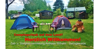 Motorhome parking space - Mittweida - Campingplatz Geringswalde Stell- u. Zeltplatzvermietung Andreas Wilhelm