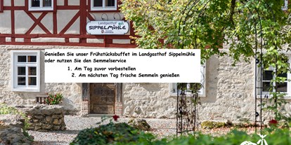 Reisemobilstellplatz - Hunde erlaubt: Hunde erlaubt - Oberpfalz - Im Landgasthof können Sie Samstag-Sonntag und an Feiertagen ein tolles Frühstück ☕️🥐🥚🍞 genießen und zusätzlich den Semmelservice nutzen.

Informationen findet Ihr auf Facebook:
https://www.facebook.com/LandgasthofSippemuehle/ - Campingplatz Sippelmühle