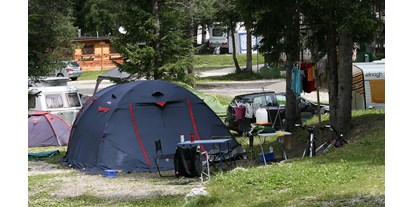 Motorhome parking space - Wohnwagen erlaubt - Italy - Alpine tent pitches - Camping Sass Dlacia