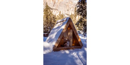 Motorhome parking space - Grauwasserentsorgung - Italy - A-frame cabin - Camping Sass Dlacia