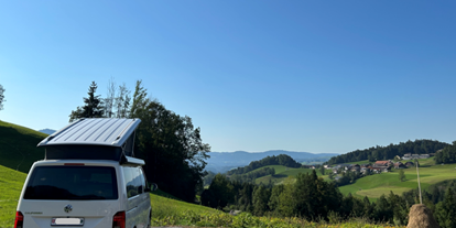 Reisemobilstellplatz - Umgebungsschwerpunkt: am Land - Dornbirn - BergCamping in Alleinlage / Bregenzerwald