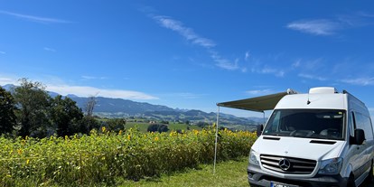 Reisemobilstellplatz - Stromanschluss - Schweiz - Rundumsicht Borisried 