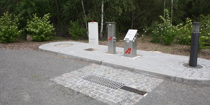 Reisemobilstellplatz - Art des Stellplatz: bei Gewässer - Abwasserentsorgung - Wohnmobilcamp See- und Waldresort Gröbern