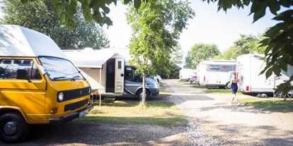 Motorhome parking space - Stromanschluss - Fehmarn - Camping Südstrand WoMo-Wiese