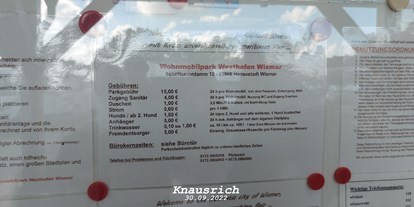 Reisemobilstellplatz - Art des Stellplatz: bei Gewässer - Mecklenburg-Vorpommern - Wohnmobilpark Westhafen Wismar