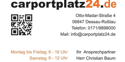 Reisemobilstellplatz - Anhalt-Dessau-Wittenberg - Alle Carportplätze haben bei uns eine Mindesthöhe von 4 Meter, Breite 7 Meter x 7 Meter Länge. - carportplatz24.de