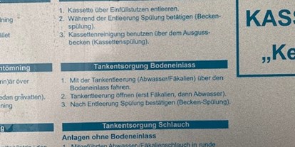Reisemobilstellplatz - Entsorgung Toilettenkassette - Eifel - Ver- und Entsorgungsstation - Stellplatz am Markt