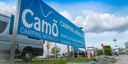 Motorhome parking space - Frischwasserversorgung - Neusiedler See - Einfahrt CamÖ - Schrankenanlage - CamÖ Camping Mörbisch am Neusiedlersee