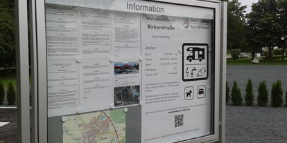 Reisemobilstellplatz - Grauwasserentsorgung - Markneukirchen - Wohnmobilpark Birkenstraße