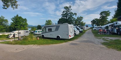 Motorhome parking space - Badestrand - Oberbayern - Stellplatz Campingplatz Brugger am Riegsee