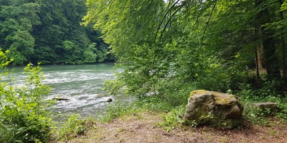 Reisemobilstellplatz - Umgebungsschwerpunkt: Fluss - Schweiz - An der Reuss, ca 4 Minuten zu Fuss erreichbar, wunderschön.  - Vierbrunnenhof