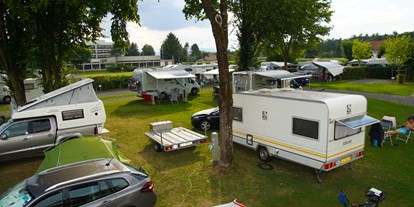 Reisemobilstellplatz - Stromanschluss - Hinterer-Bereich Campingplatz - Weinland-Camping