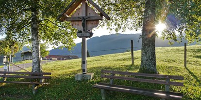 Reisemobilstellplatz - Frischwasserversorgung - Hard - Sonnenaufgang - Hochgratblick