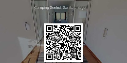 Motorhome parking space - Radweg - Kiefersfelden - QR-Code für 3D-Film von Familienbad - Camping & Appartements Seehof
