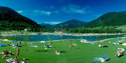 Reisemobilstellplatz - Umgebungsschwerpunkt: Fluss - Salzburg - Badesee Eben
Für unsere Campinggäste freier, eigener 
Zugang - Stellplatz See-Camping Eben