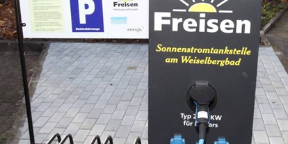 Motorhome parking space - Art des Stellplatz: bei Gaststätte - Saarland - Solarstromtankstelle am Weiselbergbad in Oberkirchen - Stellplatz am Weiselbergbad