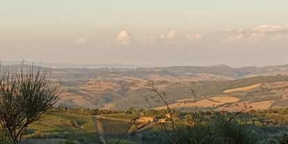 Reisemobilstellplatz - Umgebungsschwerpunkt: am Land - Italien - Blick vom Stellplatz in die Toskana - Agriturismo Il Cocco