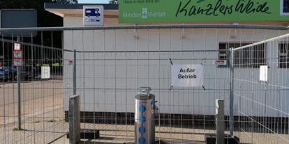 Reisemobilstellplatz - Art des Stellplatz: Messe - Preußisch Oldendorf - Entsorgung ausser Betrieb - Stellplatz Kanzlers Weide