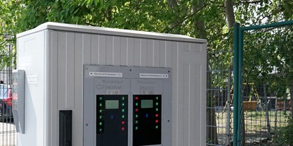 Motorhome parking space - Saxony - Professioneller Stromverteilerkasten für 24 Steckdosen. - Wohnmobilstellplatz Leipzig Zentrum und Zoo