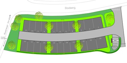 Motorhome parking space - Art des Stellplatz: bei Freibad - Bavaria - Lageplan - Wohnmobilstellplatz „Vesteblick“