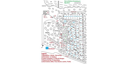 Motorhome parking space - Umgebungsschwerpunkt: See - Sweden - Platzplan - Norra Dellen Familjecamping