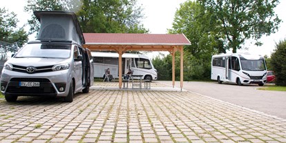 Reisemobilstellplatz - Wohnwagen erlaubt - Region Schwaben - Stellplatz am Dethleffs Werk
