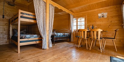 Reisemobilstellplatz - Umgebungsschwerpunkt: See - Franzensbad - Größere Holzhütte für bis zu 6 Personen - Vogtlandcamping