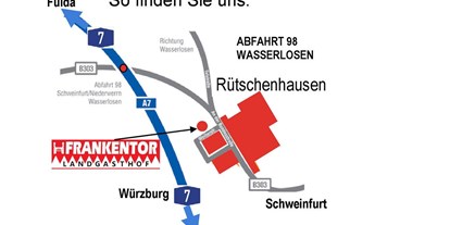 Motorhome parking space - Wohnwagen erlaubt - Franken - Landgasthof Frankentor