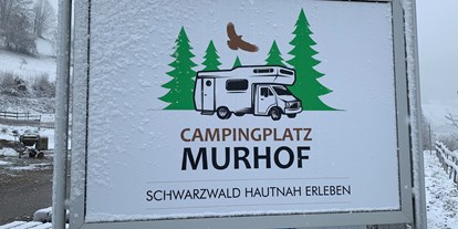 Motorhome parking space - Art des Stellplatz: im Campingplatz - Schwarzwald - Eingangsbereich vom Campingplatz - Campingplatz Murhof Ottenhöfen 