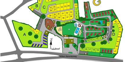 Motorhome parking space - Landgraaf - Lageplan - Camping  en Camperplaats Hitjesvijver