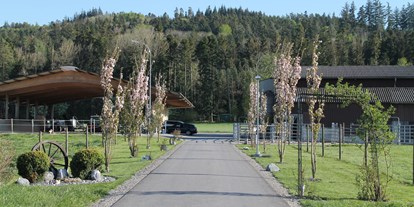 Reisemobilstellplatz - Umgebungsschwerpunkt: am Land - Schweiz - Hofzufahrt - stall-liechti