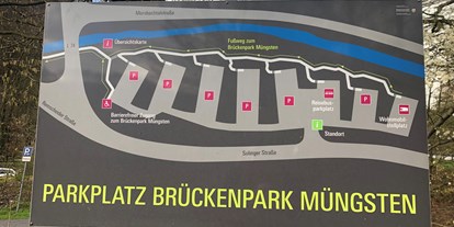Reisemobilstellplatz - Art des Stellplatz: ausgewiesener Parkplatz - Ennepetal - Wohnmobilstellplatz "Brückenpark Müngsten"