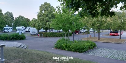 Reisemobilstellplatz - Bademöglichkeit für Hunde - Bayern - Wohnmobilstellplatz an der Schiffsanlegestelle