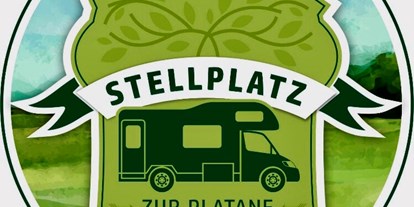 Motorhome parking space - Grauwasserentsorgung - Elbeland - Unser Logo. 🌳 - Zur Platane Mohorn 