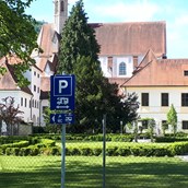 RV parking space - Stellplatz mit Blick auf die Kartause - Gaming