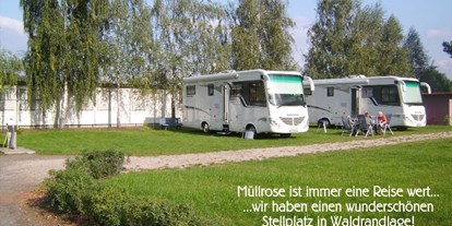 Reisemobilstellplatz - Art des Stellplatz: ausgewiesener Parkplatz - Brandenburg - Wohnmobilstellplatz Camping-Nitschke