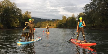 Reisemobilstellplatz - Bademöglichkeit für Hunde - Schweiz - Aktivität auf der Reuss (selbstständig, wird nicht angeboten) - Wildenau