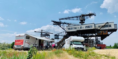 Reisemobilstellplatz - Wohnwagen erlaubt - Sachsen-Anhalt Süd - FERROPOLIS - Camping unter Baggern