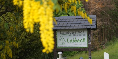 Reisemobilstellplatz - WLAN: nur um die Rezeption vorhanden - Bad Laasphe - Landgasthof Restaurant Laibach