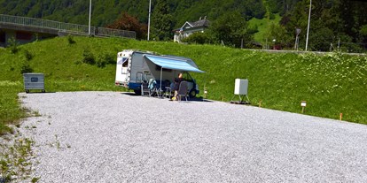 Reisemobilstellplatz - Umgebungsschwerpunkt: Berg - Schweiz - Zufriedene Gäste - Luchsingen beim Bahnhof