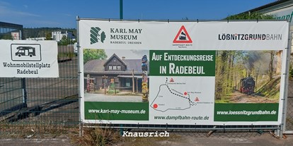 Reisemobilstellplatz - Art des Stellplatz: bei Sehenswürdigkeit - Sachsen - Wohnmobilstellplatz Radebeul