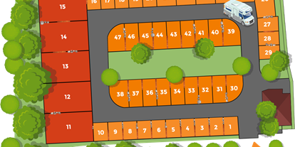 Motorhome parking space - Himmelpforten - Lage der Stellplätze auf dem Wohnmobilstellplatz-Wedel - Wohnmobilstellplatz-Wedel 