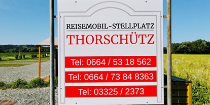 Reisemobilstellplatz - Hunde erlaubt: Hunde erlaubt - Thermenland Steiermark - Reisemobil-Stellplatz Thorschütz in Königsdorf