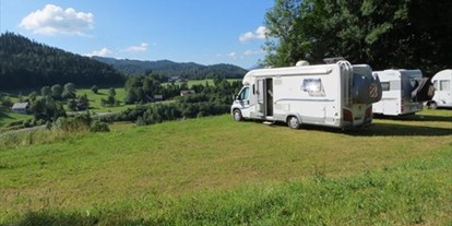 Reisemobilstellplatz - Umgebungsschwerpunkt: am Land - Niederösterreich - Blick Richtung Mitterbach. - Biohof Fraiss  / Sepplbauer 