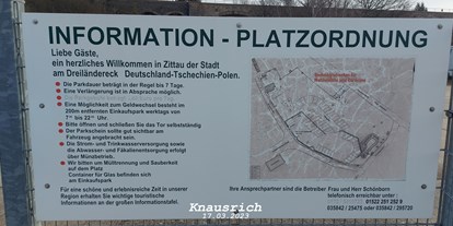 Reisemobilstellplatz - Nove Mesto pod Smrkem - Zittau am Dreiländereck
